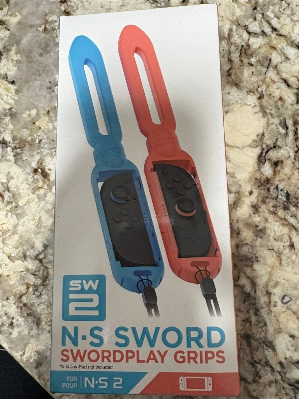 NINTENDO SWITCH SWORD ACCESSORIES TWO-PACK ONE RED ONE BLUE NEW IN BOX